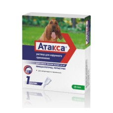 Капли для собак АТАКСА от блох, вшей, власоедов (свыше 25кг) 4,0мл