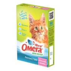 Витаминное лакомство для котят НПП ФАРМАКС Омега Neo+ «Веселый малыш» с пребиотиком и таурином