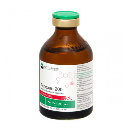 Антибиотик НИТА-ФАРМ Тилозин 200, флакон 100мл