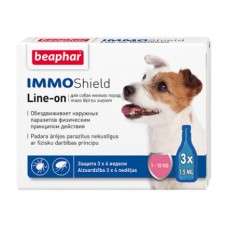 Капли BEAPHAR IMMO Shield для собак мелких пород 1- 3 пип. по 1,5мл