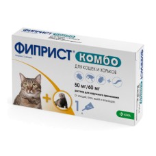 Препарат для кошек и хорьков KRKA Фиприст Комбо 0,5мл 1 пипетка