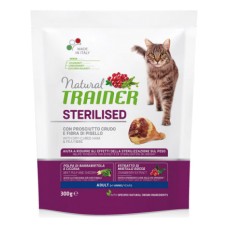 Корм для кошек TRAINER Natural Adult Sterilised для стерилизованных, с беконом